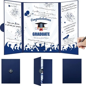 Graduation Guest Book, Blue Theme Class of 2025 Graduate Party Decorations, Grad - Picture 1 of 12