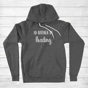 Sarkastische Leser Buchliebhaber Geschenk Unisex Hoodie Pullover, den ich lieber lesen würde - Bild 1 von 12