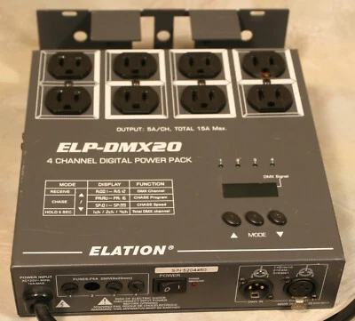 Elation ELP-DMX20 / 4 channel Digital Power Pack / 1-2-4 channel - Image 1 of 4