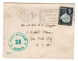 Bermuda Green Censor "28" Strike 1939 - Picture 1 of 1
