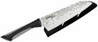 Kershaw Luna Kitchen Santoku Knife 7" High Carbon Steel Blade Rubber Synthetic