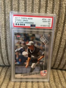 Tarjeta 2017 Topps Now Sonny Gray Players Weekend PW-95 gema como nueva PSA 10 graduada MLB - Imagen 1 de 2