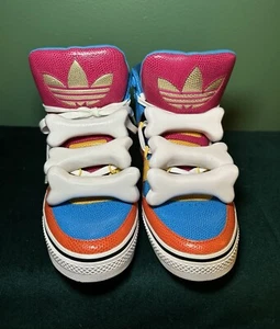 Jeremy Scott X adidas Originals JS Bones Multi sneakers 2014 flawless size 7.5 - Picture 1 of 10