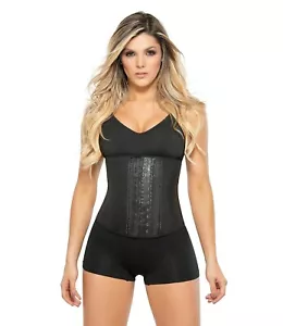 Ann Chery Women's Latex Classic 3-Hook Vest Waist Trainer - Black - Picture 1 of 1