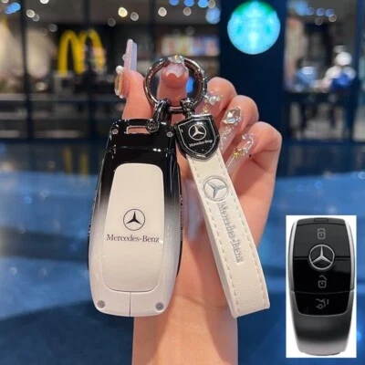 Funda de cuero genuino con llavero remoto para Mercedes Benz A C E G S Foto 1 de 4