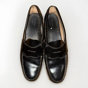 G.H. Bass & Co Weejuns Logan Black Leather Casual Daily Penny Loafer Mens 10.5 B - Picture 1 of 7