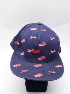 Y2K Official Crown Of Laurel Strapback Cap OS Blue Planes Boats All Over Print - Picture 1 of 8