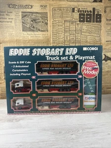 Corgi 1/64 Scale 60008 Eddie Stobart Truck Set Playmat Scania/ERF Cabs/Trailers - Picture 1 of 7