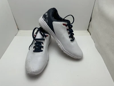 Sapatos de golfe Callaway Coronado v2, branco/azul/vermelho, tamanho 9, CG400WBD - Imagem 1 de 4