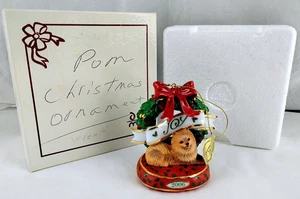 Danbury Mint 2006 Pomeranian - Christmas Joy Wreath Annual Ornament w/ Box & Tag - Bild 1 von 10