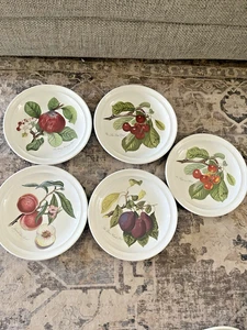 Portmeirion Pomona Dinner Plates Set Of 6 England Fruit Botanical 10.5" - Picture 1 of 4