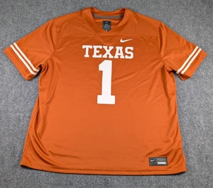Texas Longhorns Nike Football Jersey Mens 2XL Burnt Orange #1 NCAA Team Engineer - Picture 1 of 10