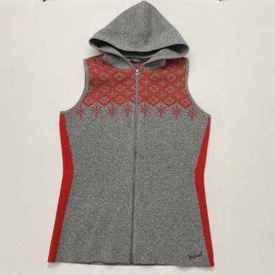 Chaleco de lana Woolrich para mujer de cordero XS carbón calentador con capucha cremallera completa sin mangas Foto 1 de 4