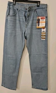 Wrangler Jeans Herren 34X32 Blau Workwear Relaxed Fit Flex Straight Stretch Denim - Bild 1 von 4