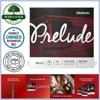 Cello String A Steel Medium Tension for 4/4 Size Instrument Warm Tone Durable - Image 1 of 4