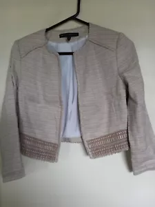 Chaqueta Blazer Mujer White House Black Market Beige Marfil Talla 0 - Imagen 1 de 4