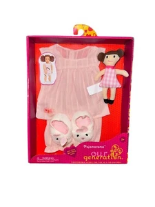 Our Generation Retro Pyjama mit Plüsch rosa Pyjama Outfit für 18 Zoll Puppen - Bild 1 von 4