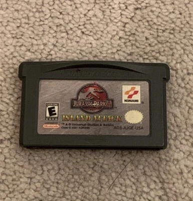 Jurassic Park III Island Attack (Nintendo GBA, 2001) Authentic *Tested Working* - Image 1 of 4