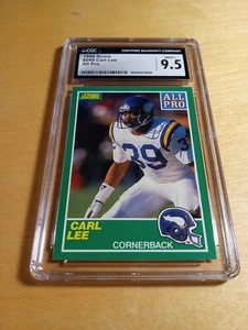 1989 Score #289 CARL LEE CGC 9.5 #B Minnesota Vikings (All Pro) Football Card. - Picture 1 of 2