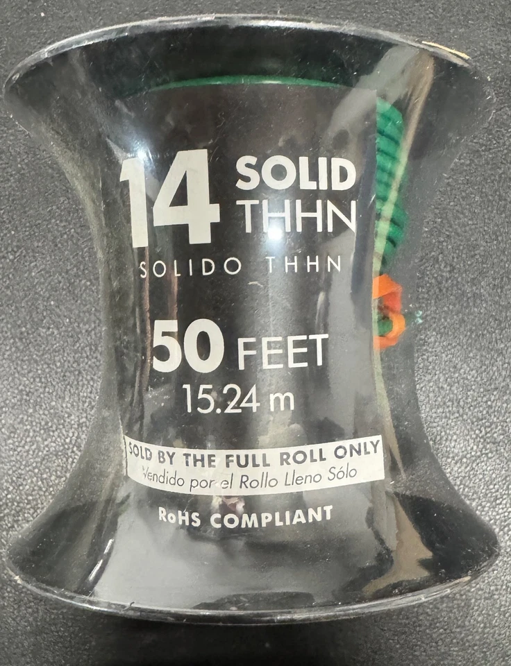 Southwire 14g Solid THHN 50 Feet Copper Green (Z11) - Image 1 of 1