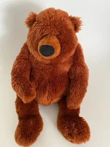 Peluche vintage Gund Burly Bear 14" in posizione seduta - Foto 1 di 8
