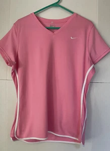 NIKE WOMENS PERFORMANCE shirt pink lined  size XL - Picture 1 of 4
