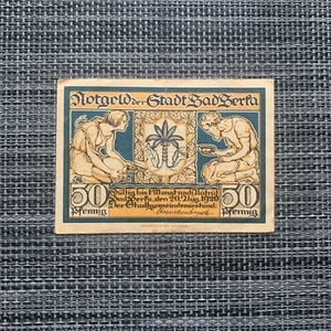 German Notgeld. Used Emergency Pfennig Currency. Post WW1 WWI Era Old Banknote. - Picture 1 of 3