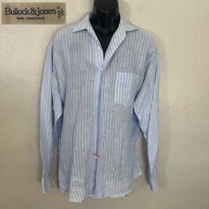 Bullock & Jones Pure Linen Long Sleeve Shirt XL Gently worn Made in Italy - Picture 1 of 5