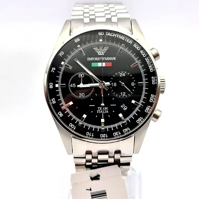 New genuine tazio ar5983 black dial stainless steel men's watch - Image 1 of 4