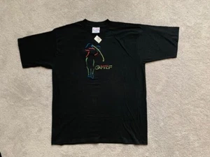 NWT VTG Neon Embroidered Classic Golf T Shirt Mens Sz XL Sports Black Golfing - Picture 1 of 6