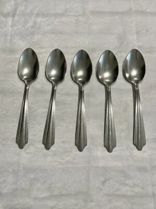 Vintage WB/W Royal Allegheny Stainless Steel Flatware Teaspoons Lot Of 5 A254 - Picture 1 of 5