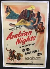 Arabian Nights Original Movie Poster 1942    *Hollywood Posters*