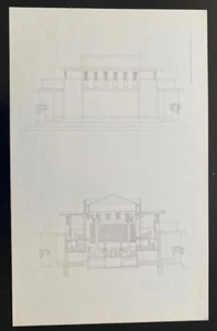 BAUPLÄNE & ENTWÜRFE VON FRANK LLOYD WRIGHT WASMUTH PLATTE 65 EINHEIT TEMPEL - Bild 1 von 6
