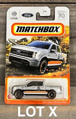 Matchbox MBX 2022 Ford F-150 Lightning Silver 70 Years Pickup Truck F 150 - Image 1 of 3