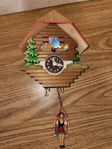 Mini Miniature Cuckoo Clock Germany For Parts or Repair No Key Untested - Picture 1 of 6