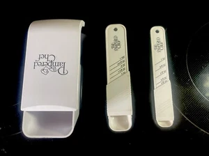 Pampered Chef 1 Measuring Cup & Adjust-A-Spoon Measuring Spoon Set Of 2 (White ) - Picture 1 of 9