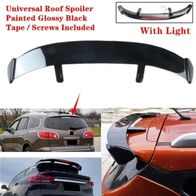 Universal Fit For Buick Enclave 08-17 Rear Roof Spoiler Wing Black With Light Foto 1 de 4