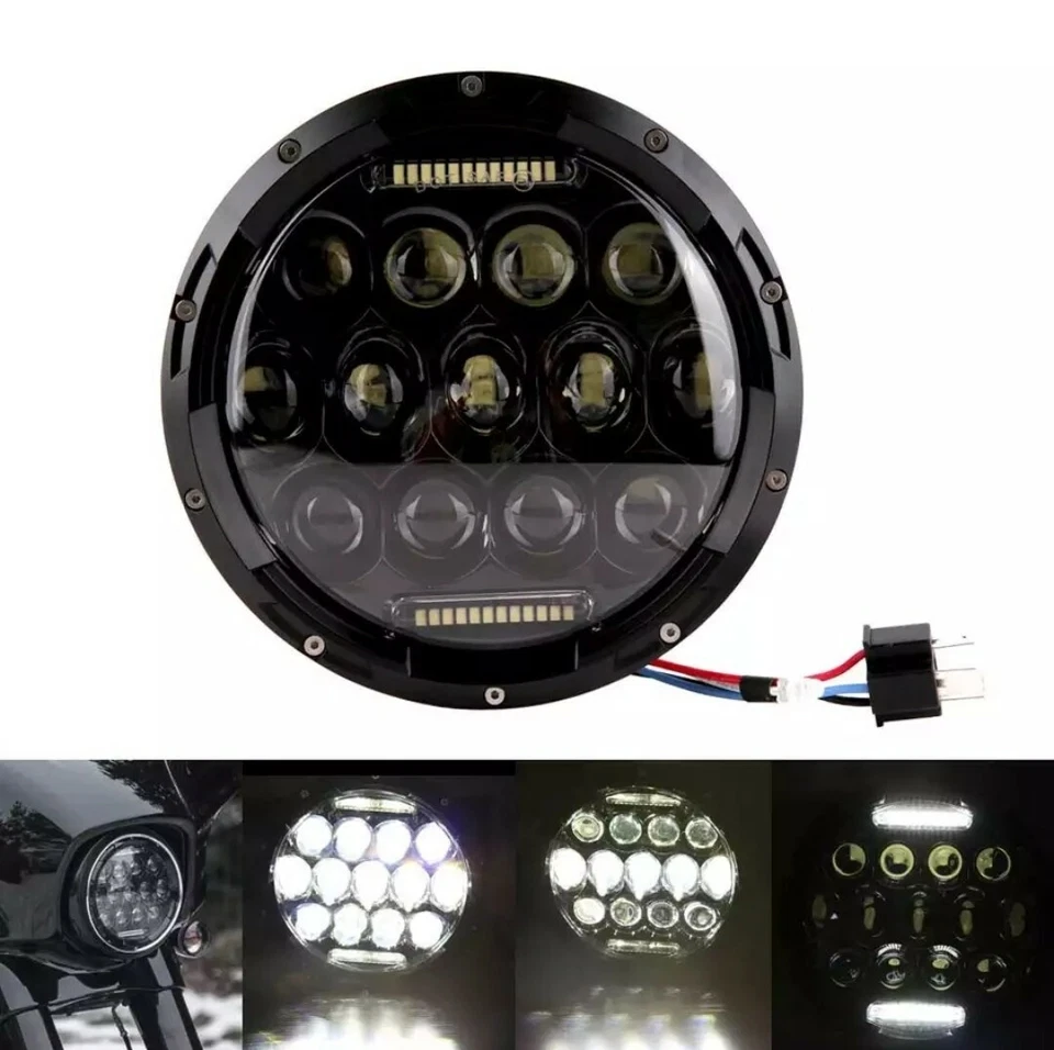 FARO LED MOTO 7" PER DUCATI MONSTER 600 620 695 6500K 75W HORNET BMW RACER KTM - Imagem 1 de 4