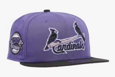 New Era St Louis Cardinals Purple 59FIFTY Hat 125 Anniversary Size 7 3/4 Pink UV - Image 1 of 4