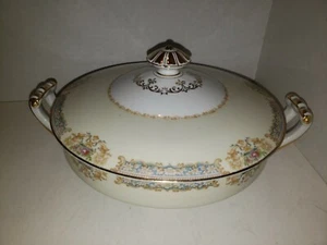 VTG ROSE CHINA footed covered/lidded dish serving bowl - Picture 1 of 9