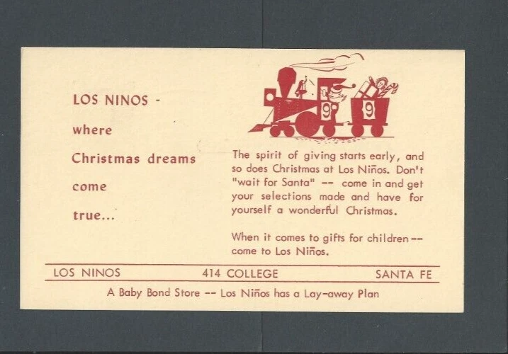 1956 Santa Fe NM Los Ninos Childrens Store - Image 1 of 1