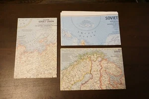 Collection of Three Vintage National Geographic Maps of the Soviet Union - Picture 1 of 7