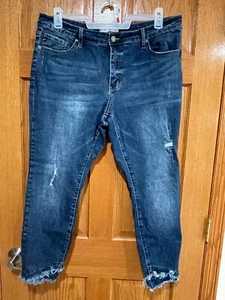 KanCan Jeans Skinny Hi Rise Womens Plus 3XL Jegging Blue Jean Distressed EUC - Picture 1 of 8