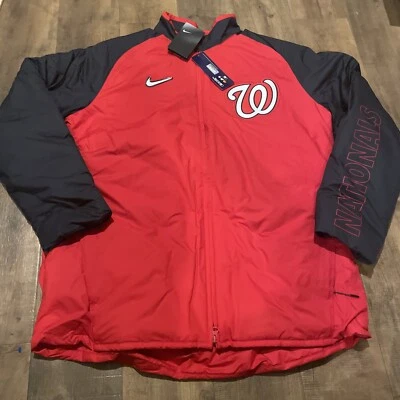 Nike Washington Nationals MLB Authentic Dugout Jacket Navy Red Men's Size Large - Image 1 of 4