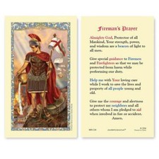 St Florian Fireman s Prayer Holy Card Pack of 25 Size 2.675 in W x 4.375 in H