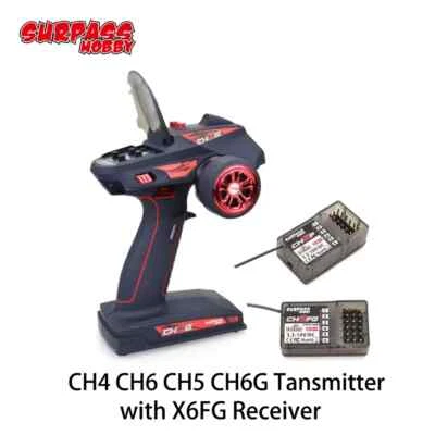 SURPASS HOBBY 2.4G Radio Remote Control CH4 CH6 CH6G Transmitter X6FG Receiver - Image 1 of 4