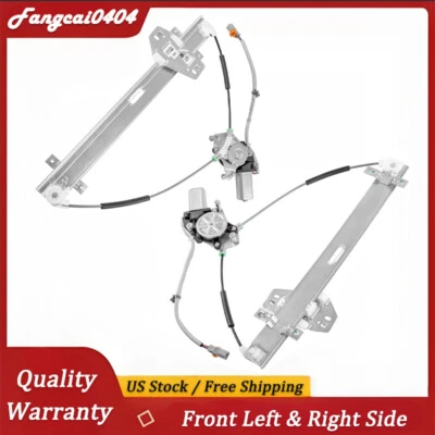 Pair Front Window Regulator For 03 04 05 06 07 08 09 10 Honda Element w/ Motor Foto 1 de 4