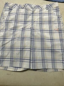 Puma Golf Shorts Rickie Fowler Golf Shorts Size 36 Plaid EUC 11 inseam Bermuda - Picture 1 of 3