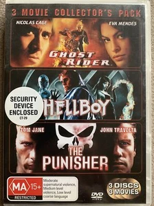 DVD: 3 Movie Collectors Pack - Ghost Rider + Hellboy + The Punisher (3 discs) - Picture 1 of 2