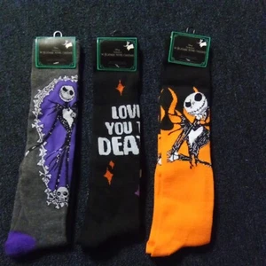 Nightmare Before Christmas Socks Knee High Jack Skellington Size 4-10 (3x) - Picture 1 of 1